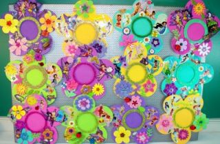 12 New Handmade Disney Fairies Tinkerbell Magnetic Flower Frames Party Favors