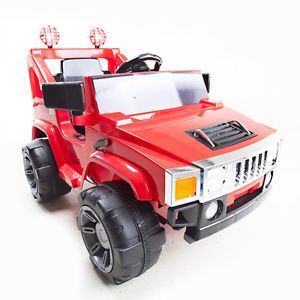 Red 12V RC Electric Power Kids Ride on Hummer Jeep Car w Big Wheels Remote