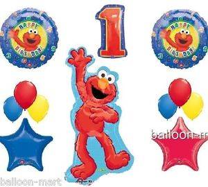 1st Birthday Elmo Waving Balloons Sesame Street Party Supplies Decorations First