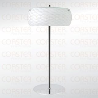 Modern Silver Finish Table Desk Lamp Scaled Glass Shade