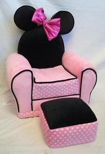 Disney Minnie Mouse Chair and Ottoman Pink Toddler Chair Kid Disney Minnie House