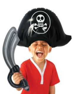 Fancy Dress Party Costume Childs Airhedz Inflatable Hat Prop Pirate Hat Sword