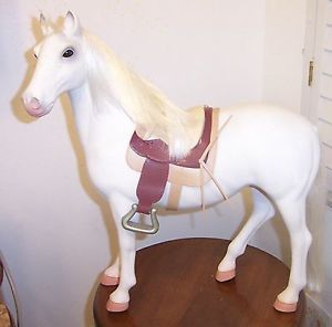 White 20" Battat Horse with Saddle for American Girl Doll 18" Doll
