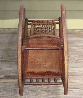 Charming Childs Civil War Era Early Victorian Stick Ball Rocking Chair