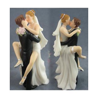 Wedding Cake Toppers Kissing Bride and Groom Sexy Funny