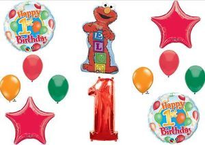 Elmo Sesame Street Birthday Balloons 1st Decorations Party Supplies First Cute