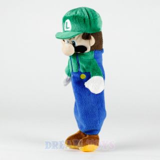 11" Super Mario Bros Luigi Plush Pencil Case Soft Carry Pouch Organizer