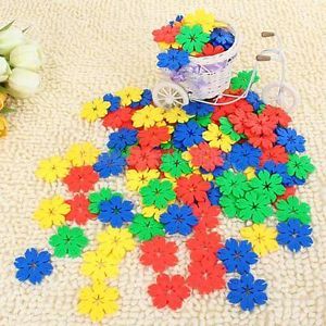 One Pack of About 120pcs Snowflake Blocks Fir Kids Creative Funny Education Toys