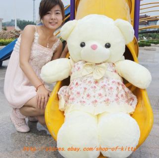 Large Size Nice Plush Princess Teddy Bear Doll 52"H