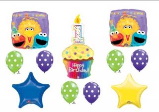 Sesame Street 1st First Birthday Party Balloons Decorations Supplies Big Bird