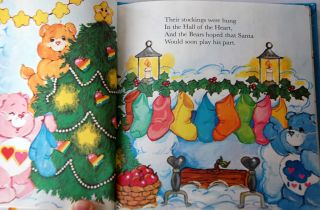 Vintage 1985 HC Book Care Bears Night Before Christmas
