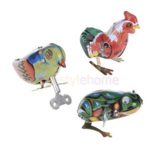 Vintage Wind Up Pecking Bird Clockwork Tin Toy Great Collectable Gift Kid Favors