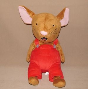 Kohls Cares for Kids Give A Mouse Cookie Brown Red Overalls Stuffed Plush Toy