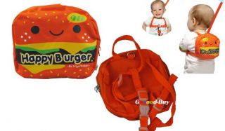 Baby Toddler Kids Children Walking Safety Rein Harness Hamburger Bag