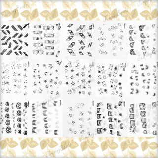 30pcs 3D Design Nail Art Stickers Tip Decal Manicure Decorations DIY Many Design