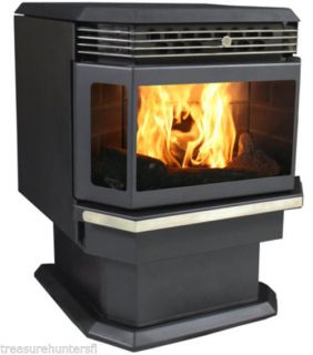 US Pellet Stove Wood Burning Heater Home Living Room Family Bay Front Warm New