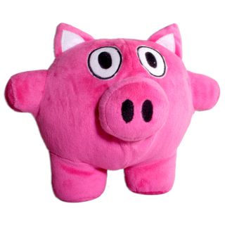Bubele Patch Buddies 7" Playful Pig Soft Plush Toy Hot Pink with Blanket