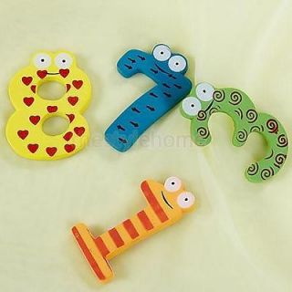 Wooden Letter Alphabet Numbers Refrigerator Fridge Magnets Kids Learning Toy