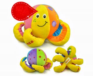 Tolo Toys Hobbies Kids Rattles Mobiles Octopus Plush 6 Legs Baby Pacify Doll New