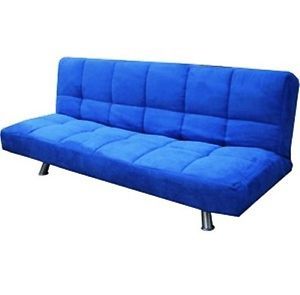 Your Zone Futon Sofa Bed Couch Lounge Chair Lounger Sleeper Fold Out Blue New
