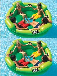 2 Swimline 9056 Swimming Pool Kids Shock Rocker Inflatable Float Islands 75"