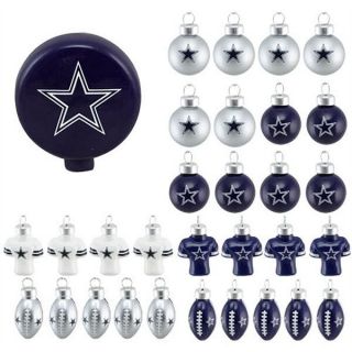 Dallas Cowboys 31 Piece Glass Christmas Ornament Set by Forever Collectibles