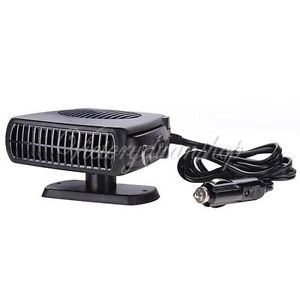 12V Car Auto Vehicle Portable Ceramic Heater Heating Cooling Fan Defroster Black
