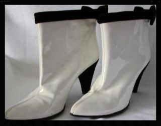 Marc by Marc Jacobs White Patent Leather Ankle Boot Shoe Made in Italy Sz 40 EUC