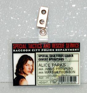 Resident Evil ID Badge Stars Alice Parks