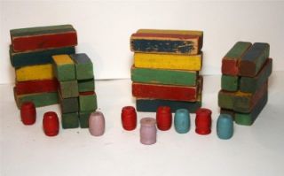 Playskool Village Wooden Block Game Toy Children 3TO8 yrs 310 Vintage 1971