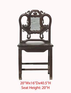 Chinese Antique Ming Dream Marble Style Solid Red Wood Suanzhimu Chair WK2658