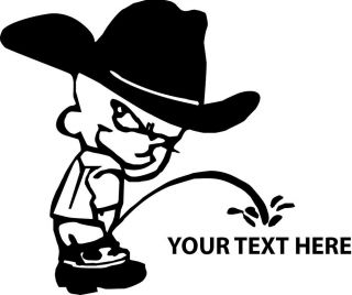 New Cowboy Calvin Peeing Decal Funny Sticker for Auto Car Truck Boat Window Home