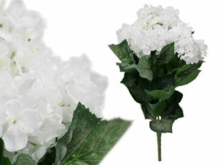 28 White Silk Hydrangea Wedding Flowers Craft Supply Decorations Sale 4 Bushes
