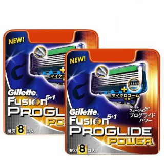 Gillette Fusion Proglide Power Razor Blades 16 Cartridges 2x8 Authentic Shaving