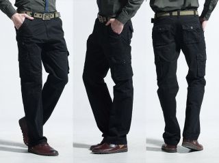 New Men's Casual Combat Pocket Loose Long Fashion Cargo Jeans Pants Trousers Hot