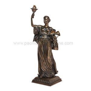 Hygieia Greek Goddess of Health Statue Figurine Sculpture Bronzelike Hygiene