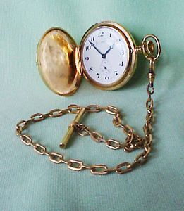 Vintage 17 Jewel Incabloc Swiss Hunter Case Le Courier Pocket Watch Fob ...