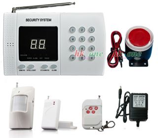 Wireless PIR Home Security Burglar Alarm System Auto Dialer with Backup Battery