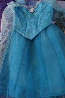 Authentic Disney Parks Frozen Princess Elsa Costume Dress Size XS 4 5