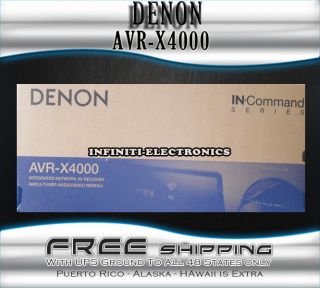 New Denon AVR X4000 7 2 Channel Networking Multi Zone A V Receiver AVRX4000 700580407748