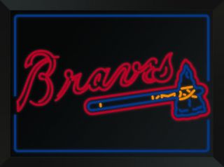 Atlanta Braves Lighted LED Neon Light Sign 18x24 New