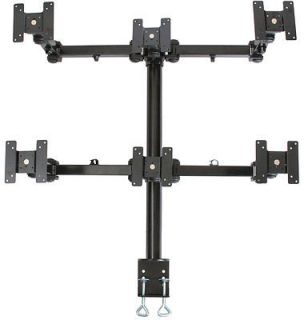 Monmount Hex Six LCD Monitor Desk Mount Stand Vesa 75 100 Screens Up to 22"