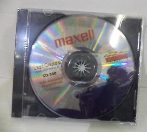 Maxell CD 340 CD DVD CD ROM Disc Laser Lens Cleaner Dry Advanced Angled Brush