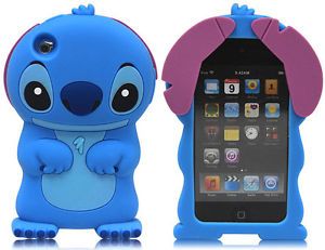 Fashion 3D Cute Stitch Silicone Soft Case Cover Skin for iPod Touch 4 4G 4th Gen