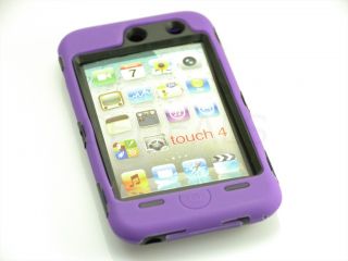 Impact Hybrid Case for iPod Touch 4G Black Hard Shell Purple Skin Accessories