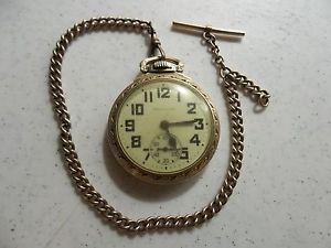 1940s Hamilton Pocket Watch 21 Jewel 992B 10K Gold Filled Hamilton Case Fob B44