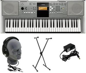Yamaha YPT 330 Keyboard Digital Piano Stand Adapter Headphone Full Sized Keys