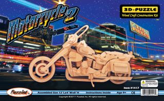 Harley Davidson Luxury Motorcycle 3D Puzzle Wood Craft Construction Kit