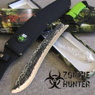 Zombie Hunter "Epidemic" Survival Hunting Knife w D Guard Handle Sheath ZB 002
