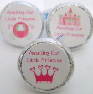 108 Personalized Princess Birthday Hershey Kiss Stickers Favors Labels Kisses